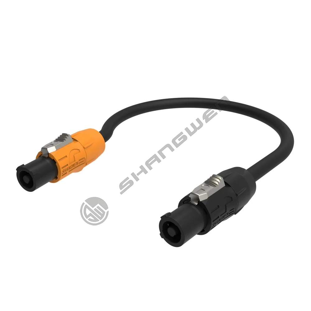 Yellow black power aviation plug finished product line